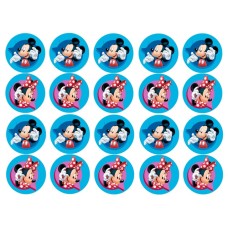 TMMMM Set 20 caketoppers Mickey si Minnie la telefon d5cm